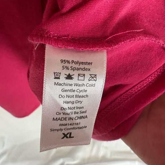 LuLaRoe Fuchsia Long Sleeve Michelle Wrap Dress - Picture 5 of 8